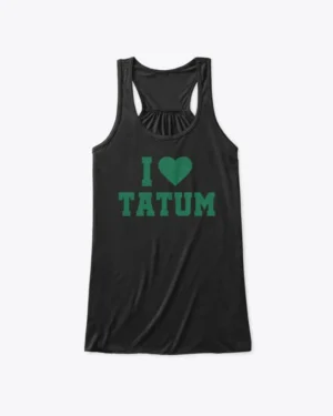 I Love Tatum Basketball Tank Top, Boston Celtics, Womens Flowy Tank Top