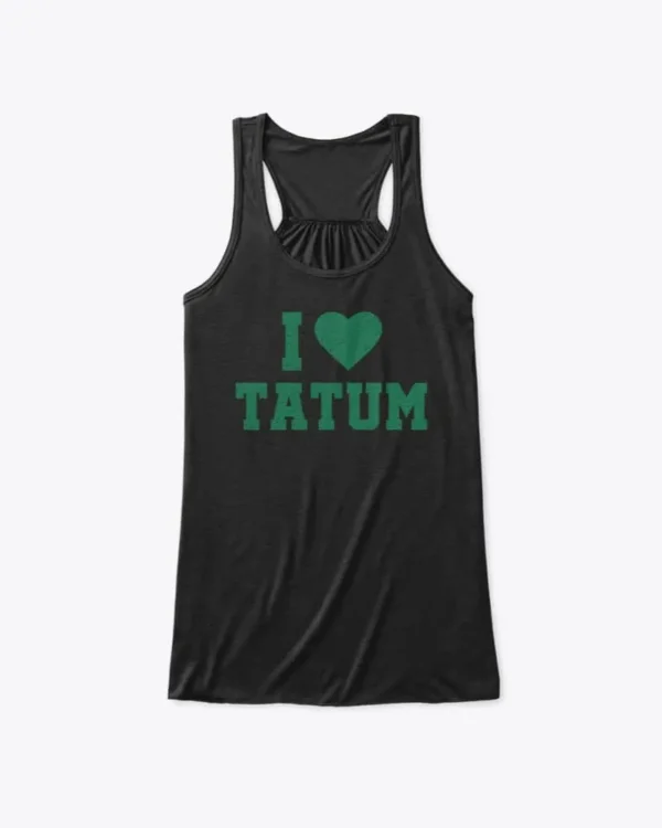 I Love Tatum Basketball Tank Top, Boston Celtics, Womens Flowy Tank Top