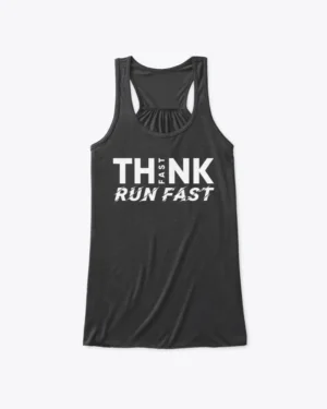 Think Fast Run Fast Football Womens Flowy Tank Top