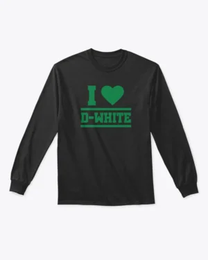 I Love Derrick White Basketball Long Sleeve Shirt, Boston Celtics