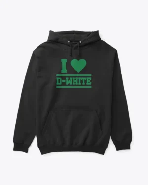 I Love Derrick White Basketball Hoodie, Boston Celtics