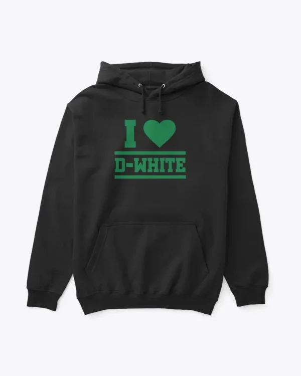 I Love Derrick White Basketball Hoodie, Boston Celtics