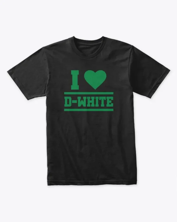 I Love Derrick White Basketball T-shirt, Boston Celtics, Men's T-shirt