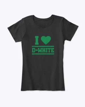 I Love Derrick White Basketball T-shirt, Boston Celtics, Women's T-shirt