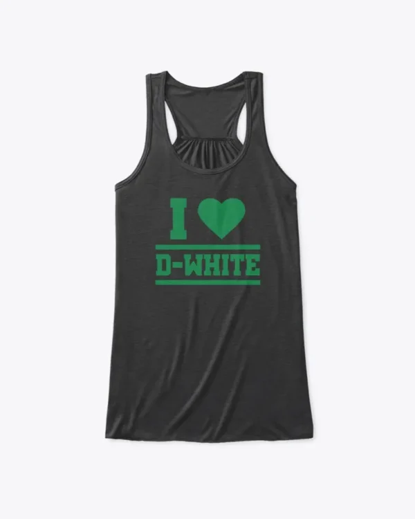 I Love Derrick White Basketball Tank Top, Boston Celtics, Womens Flowy Tank Top